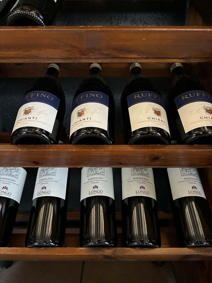 Vin de choix au Restaurant Del Corso